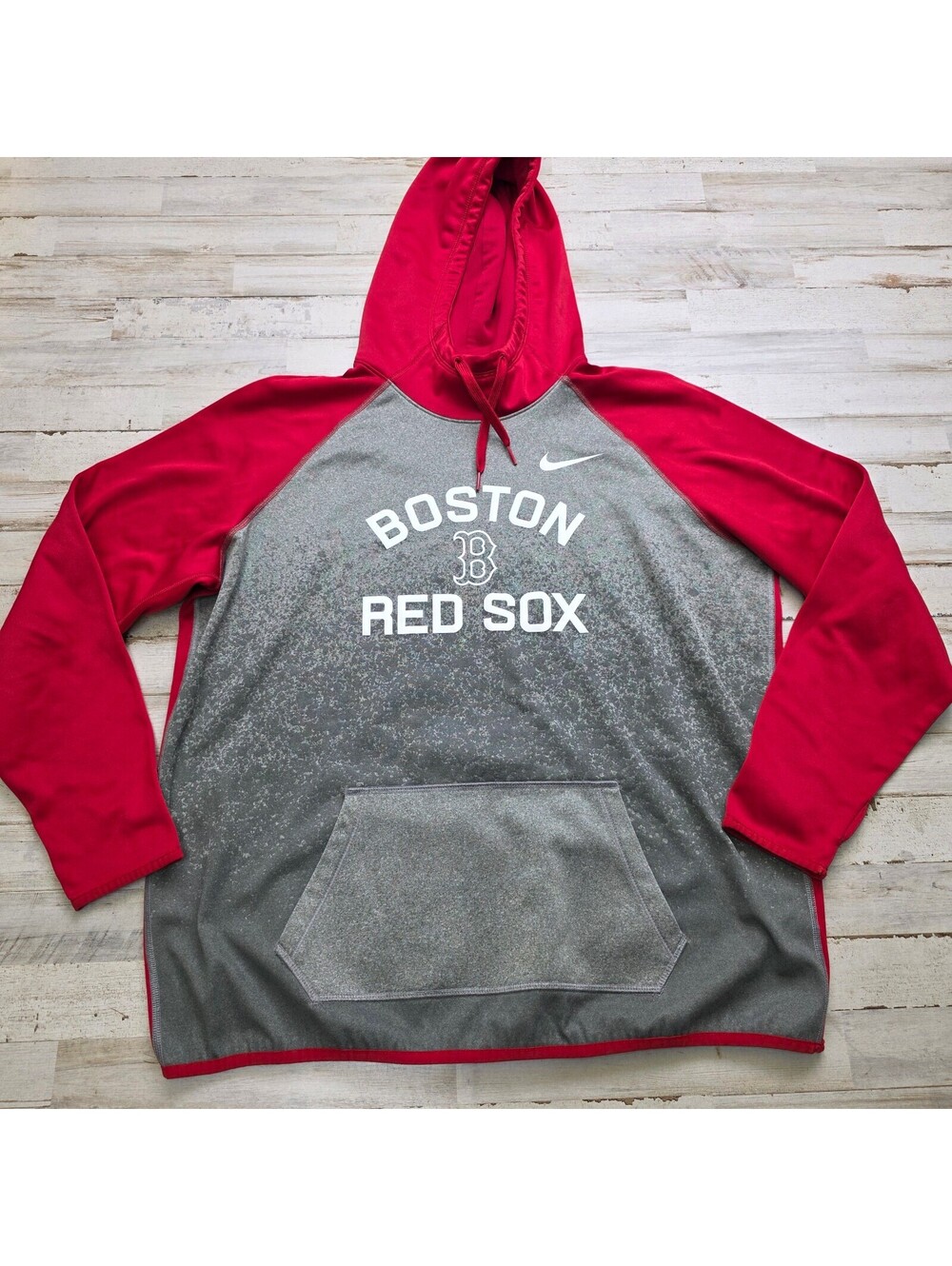 Nike Boston Red Sox Dri-FIT Hoodie Men's XL Gray Red Baseball Sweatshirt